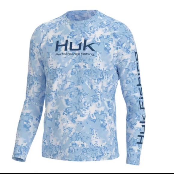 Huk Other - XL Large Huk Pursuit Fin Flats Long-Sleeve Crew for Men